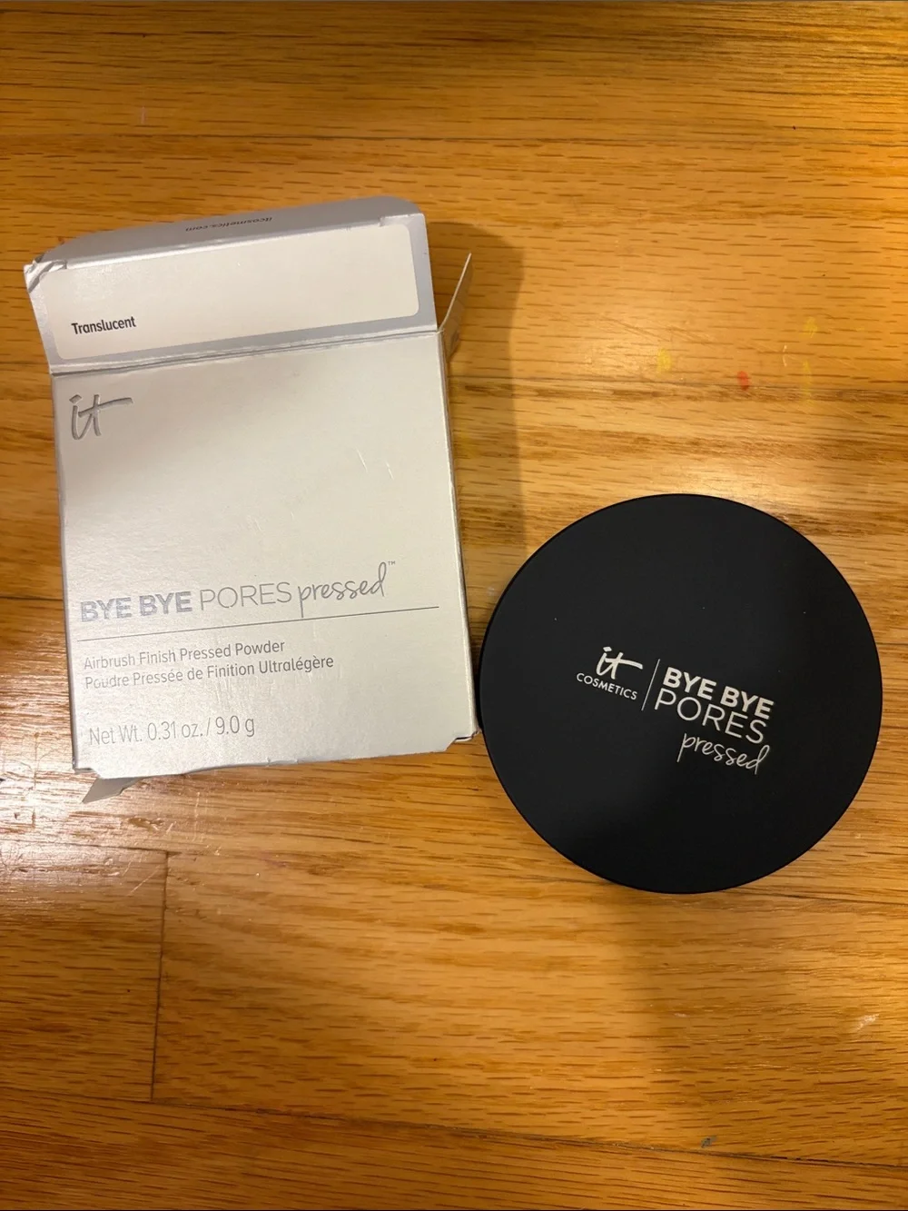 it Cosmetics Bye Bye Pores Pressed Airbrush Finish Powder Translucent NEW 9g .3